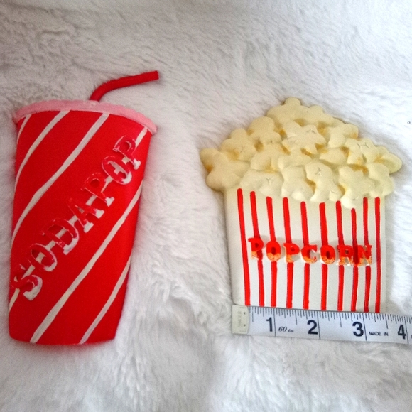 VINTAGE - Soda pop & Popcorn Ceramic Wall Art Decor - Picture 3 of 7
